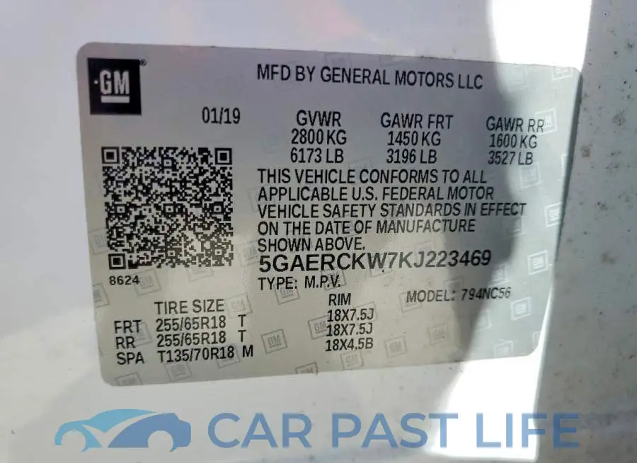 5GAERCKW7KJ223469# 13