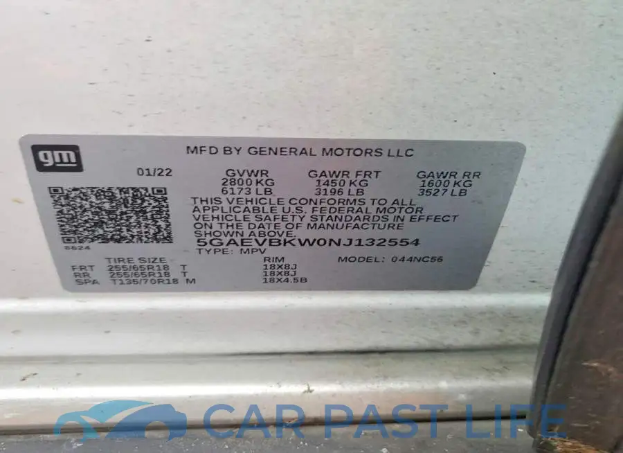 5GAEVBKW0NJ132554# 12