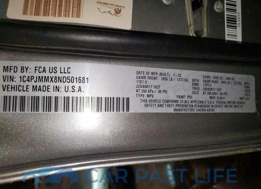 1C4PJMMX8ND501681# 13
