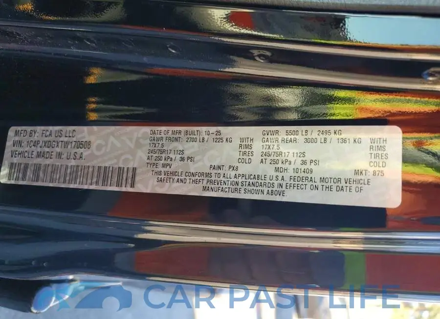 1C4PJXDGXTW170508# 12