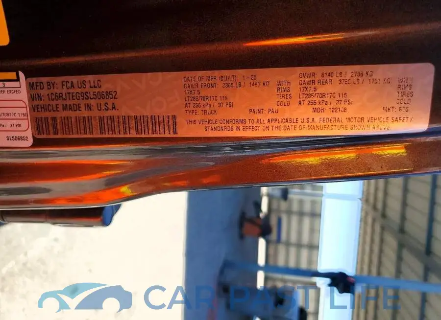 1C6RJTEG9SL506852# 12