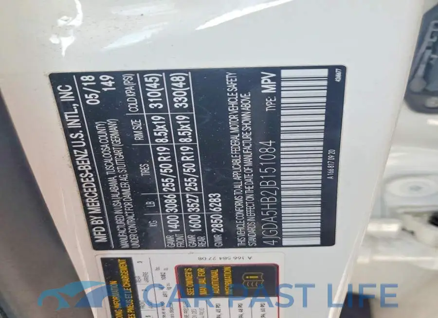 4JGDA5HB2JB151084# 13
