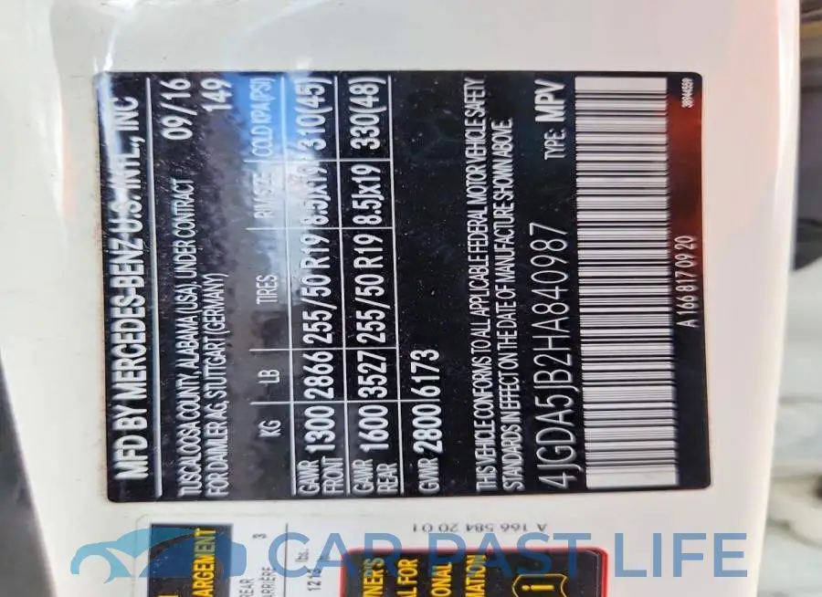 4JGDA5JB2HA840987# 12