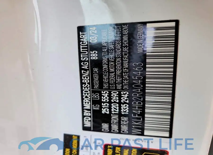 W1KLF4HB2RA045463# 13