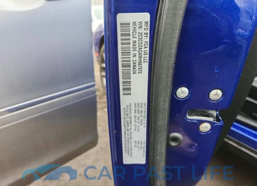 2C3CDZAGXMH667973# 12