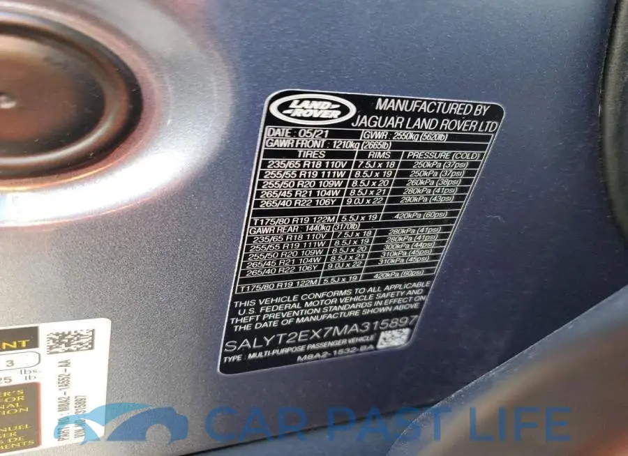 SALYT2EX7MA315897# 13