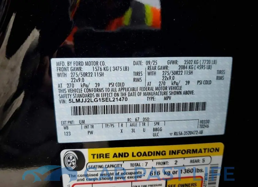 5LMJJ2LG1SEL21470# 14
