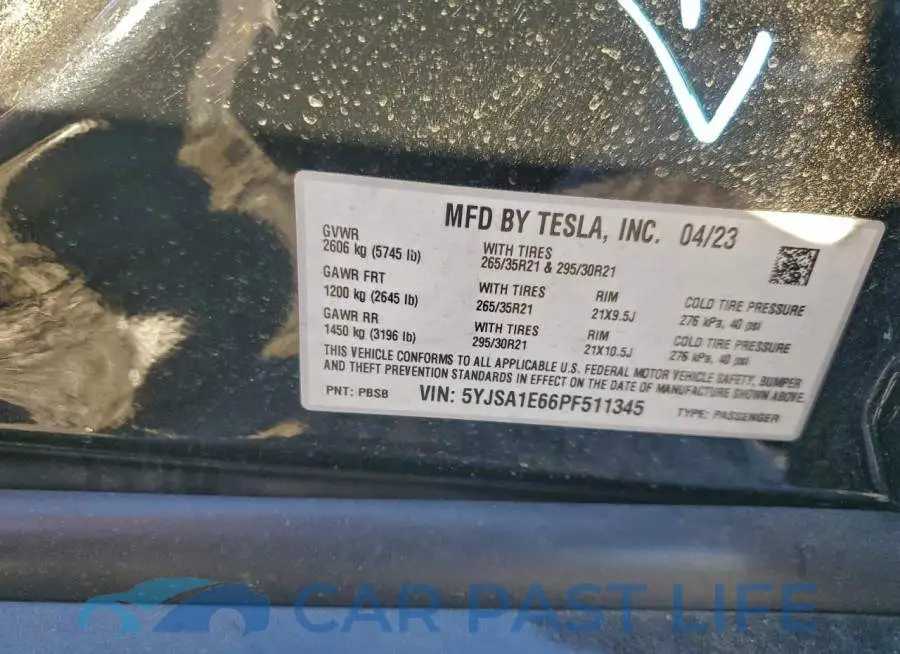 5YJSA1E66PF511345# 13