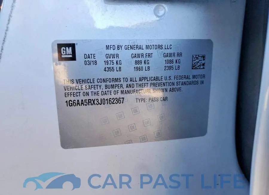 1G6AA5RX3J0162367# 12