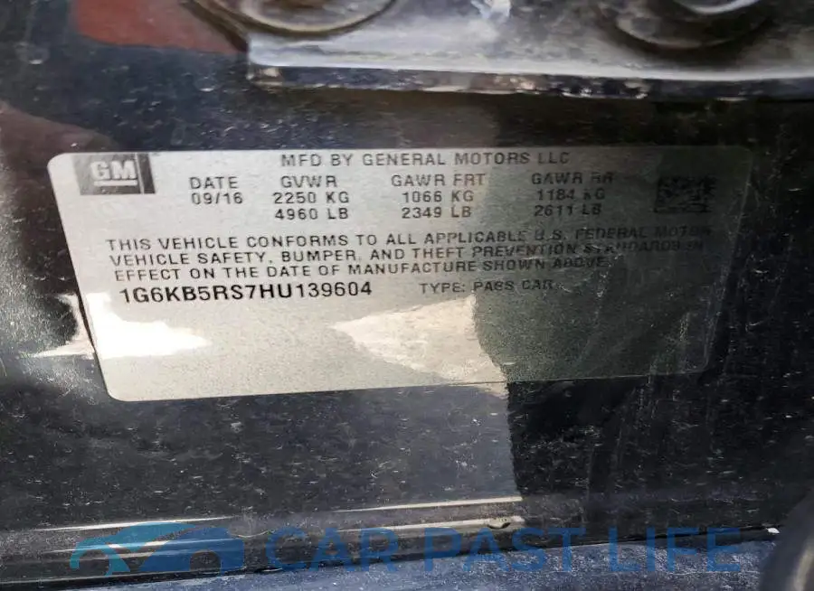 1G6KB5RS7HU139604# 12