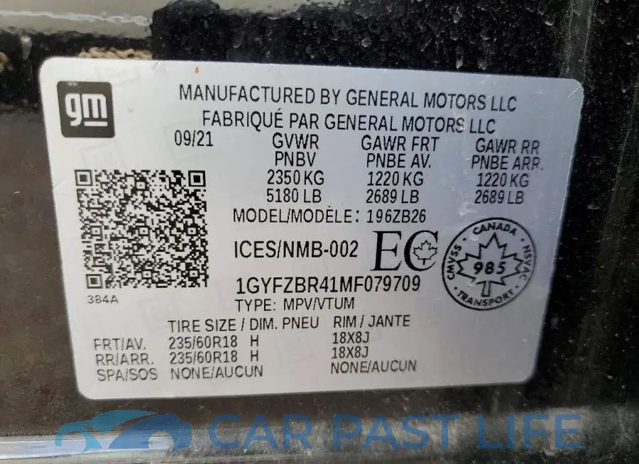 1GYFZBR41MF079709# 13