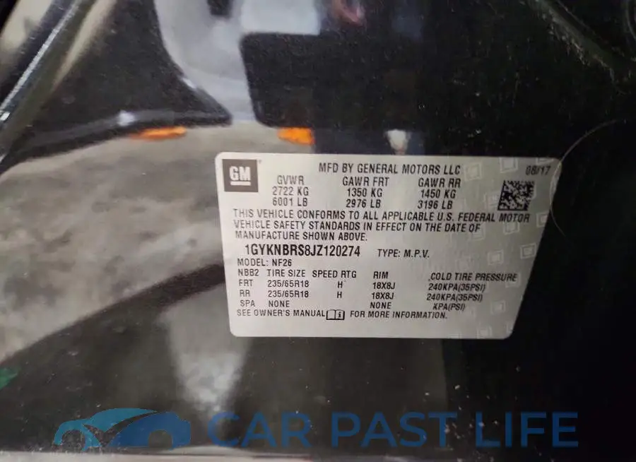 1GYKNBRS8JZ120274# 12