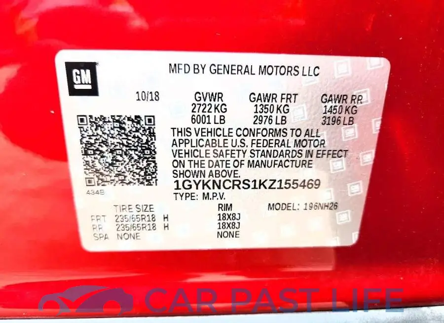 1GYKNCRS1KZ155469# 13