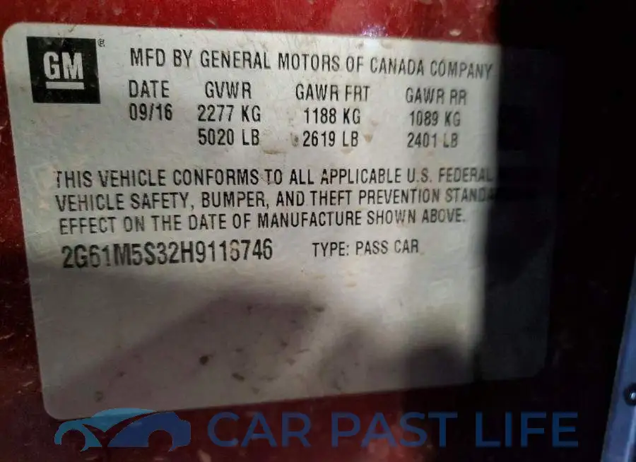 2G61M5S32H9118746# 12