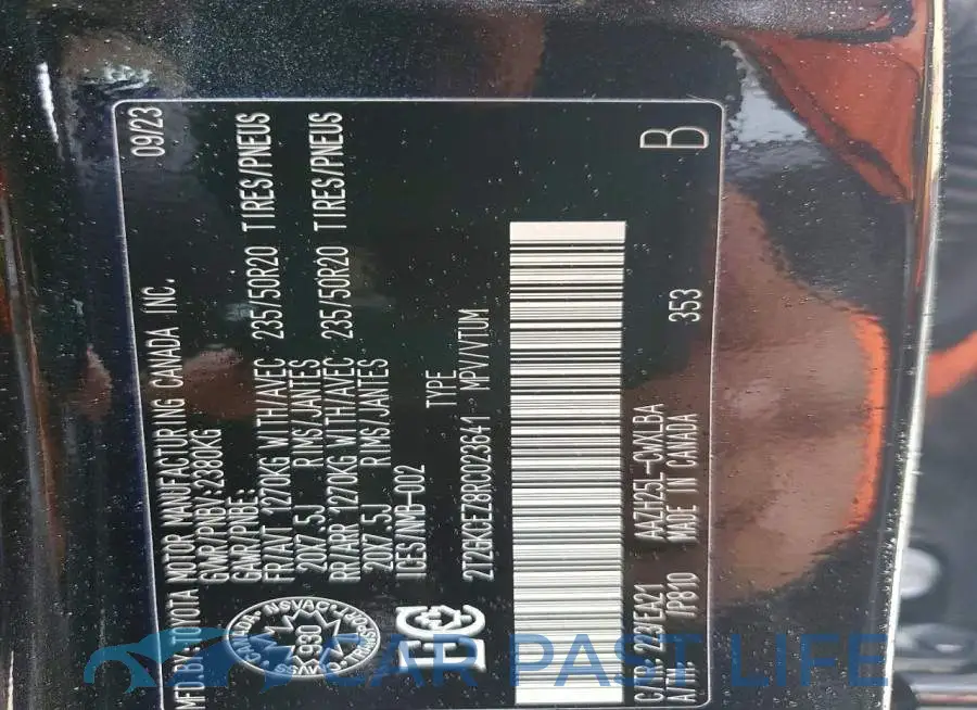2T2GKCEZ8RC023641# 12
