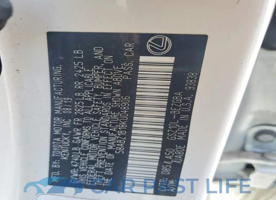 58ABZ1B18KU048906# 12
