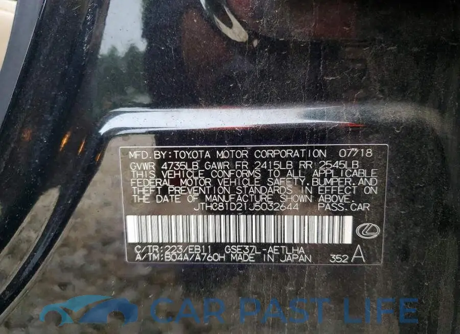 JTHC81D21J5032644# 13
