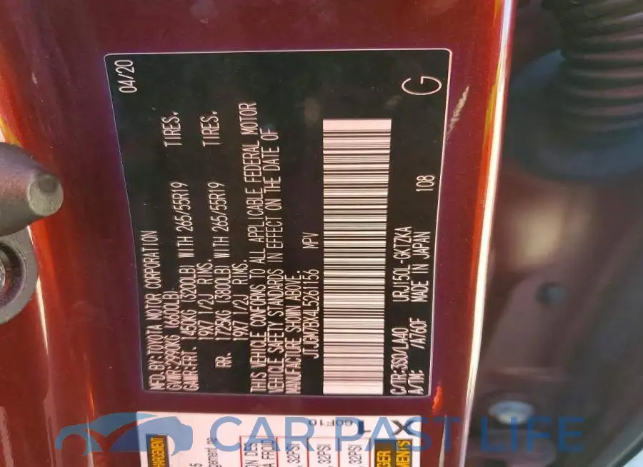 JTJGM7BX4L5261156# 12