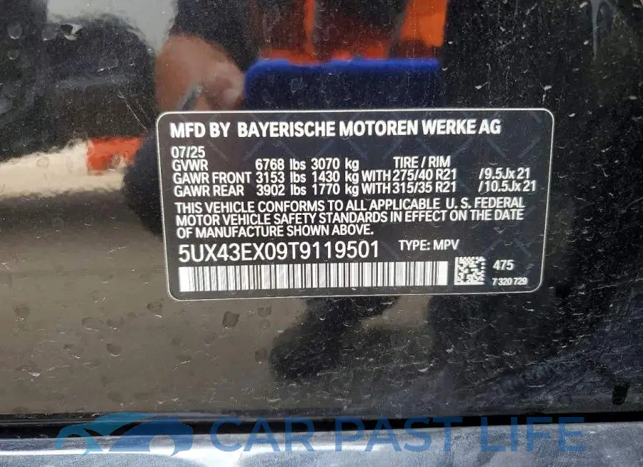 5UX43EX09T9119501# 12