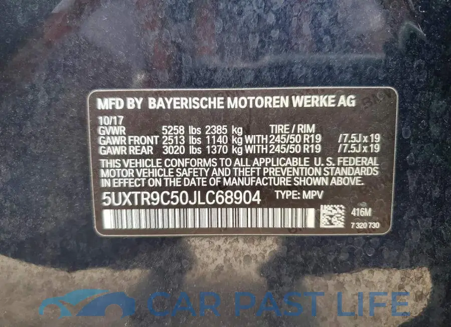 5UXTR9C50JLC68904# 13