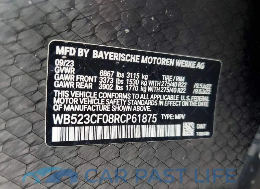 WB523CF08RCP61875# 13