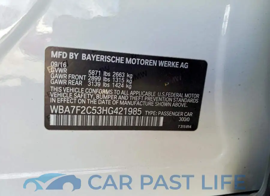 WBA7F2C53HG421985# 12