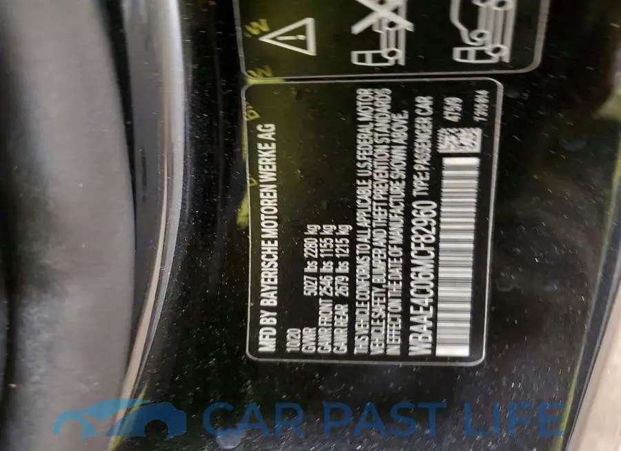 WBAAE4C06MCF82960# 13