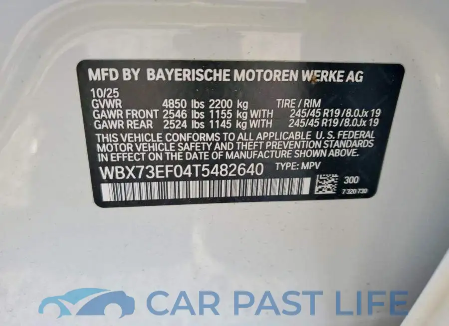 WBX73EF04T5482640# 13