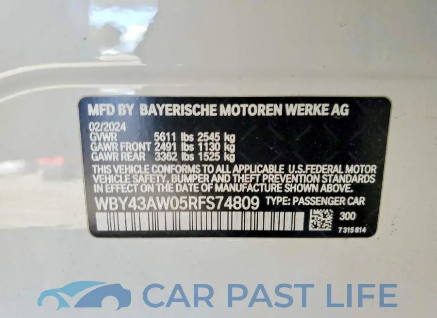 WBY43AW05RFS74809# 12