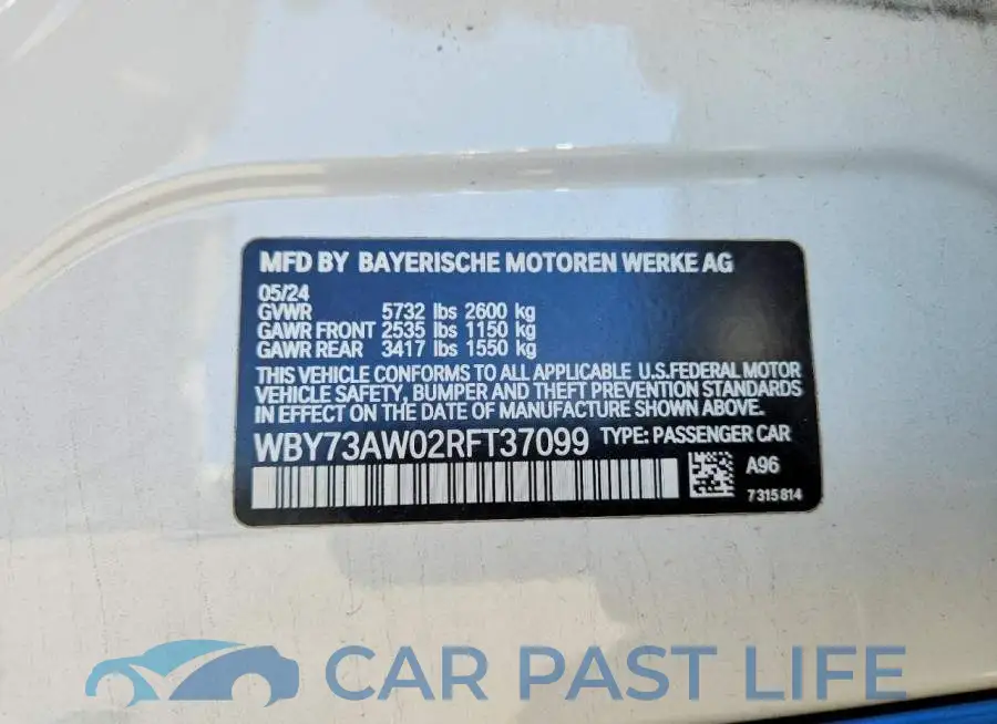 WBY73AW02RFT37099# 12