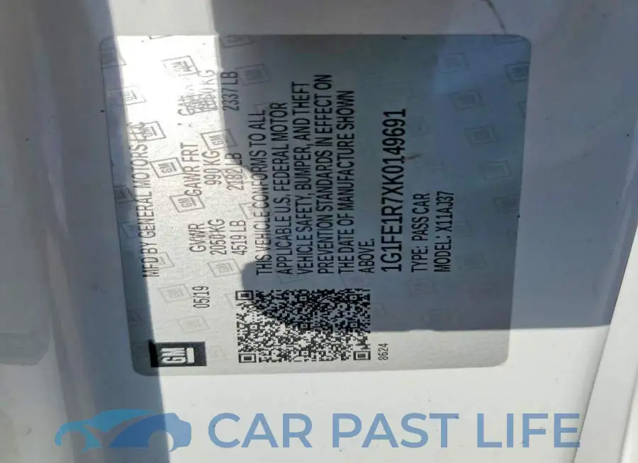1G1FE1R7XK0149691# 12