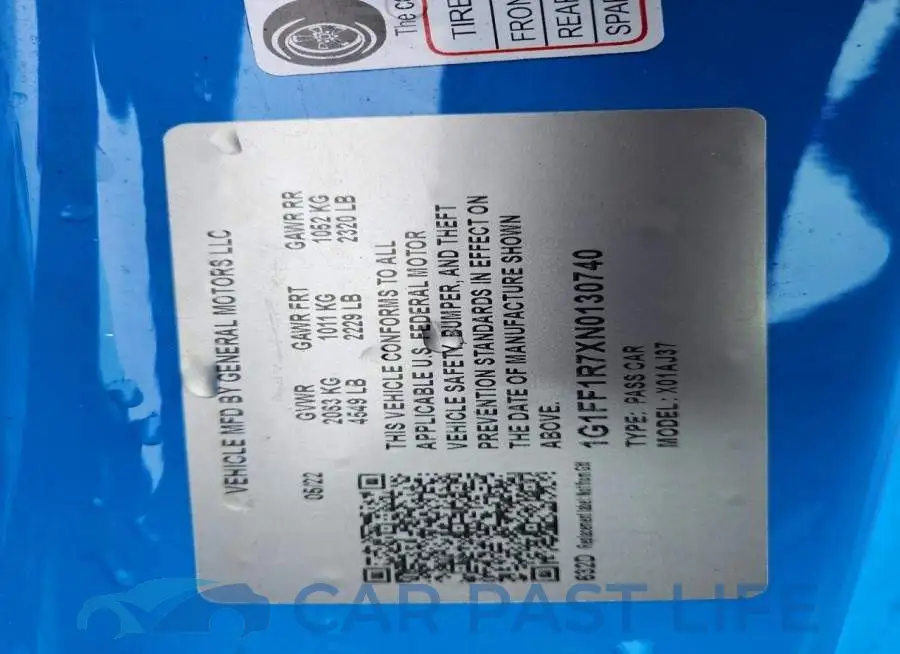 1G1FF1R7XN0130740# 12