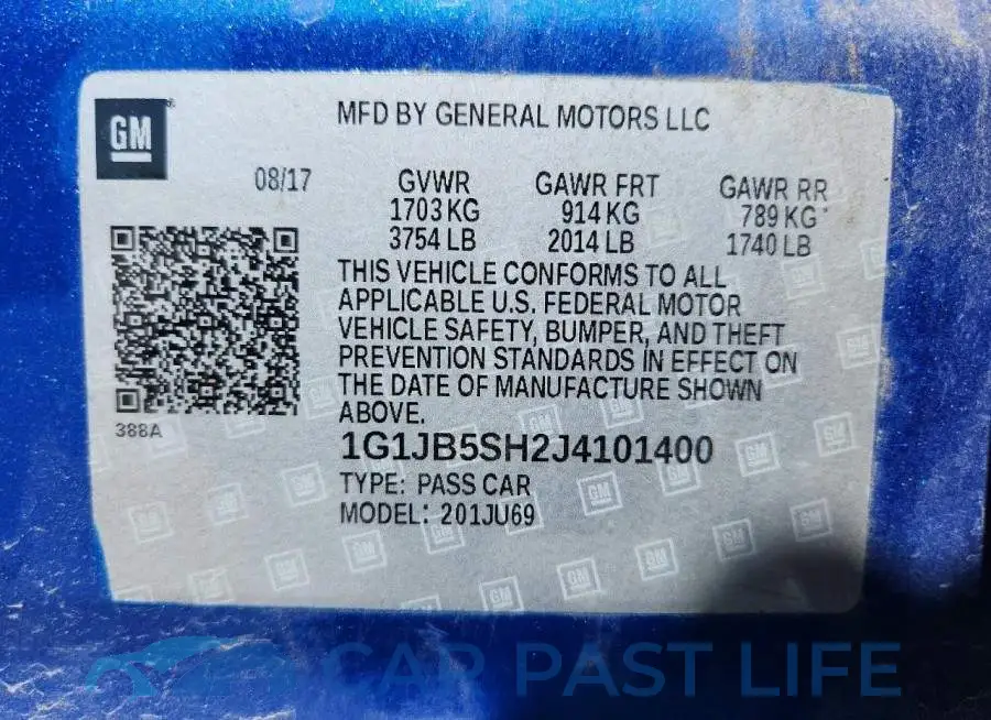 1G1JB5SH2J4101400# 12