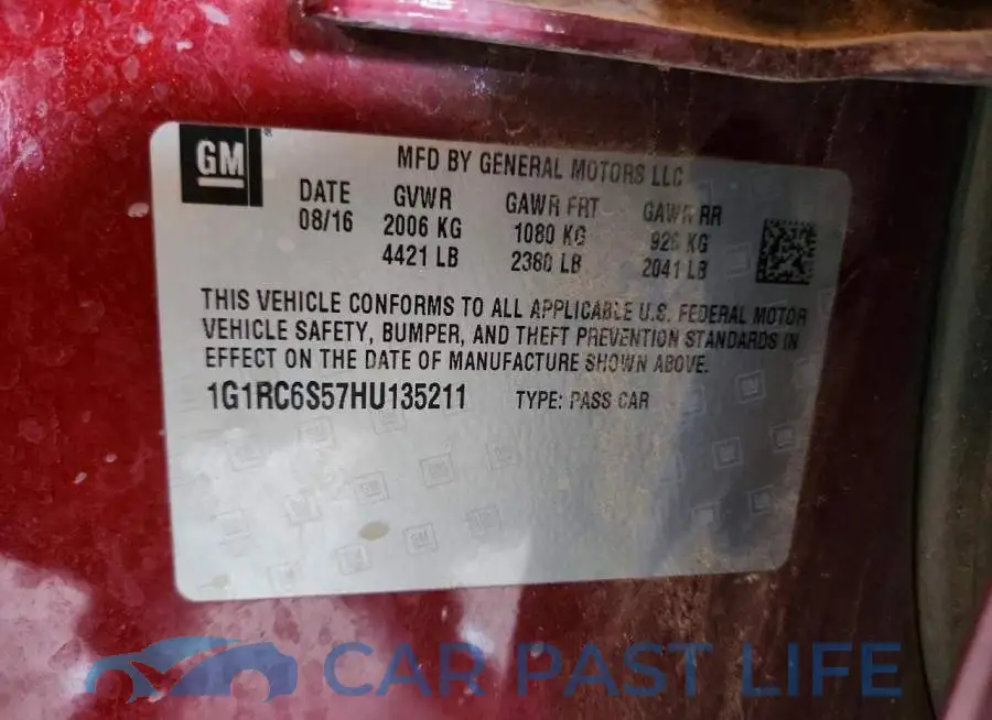 1G1RC6S57HU135211# 12