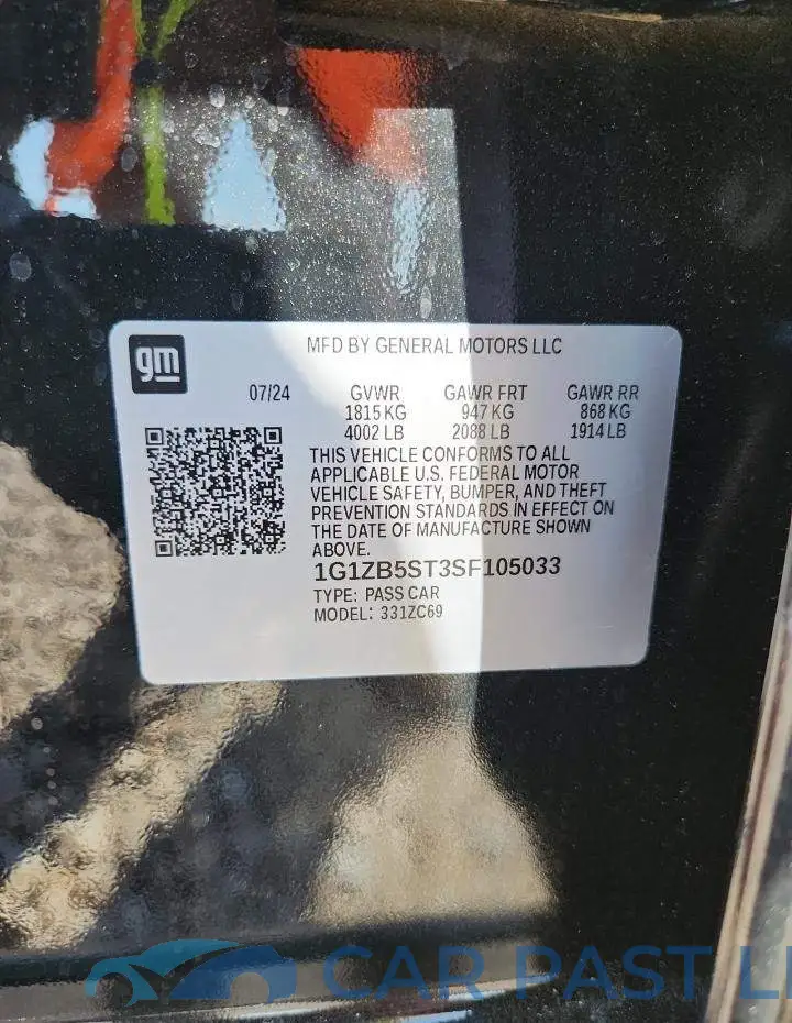 1G1ZB5ST3SF105033# 12