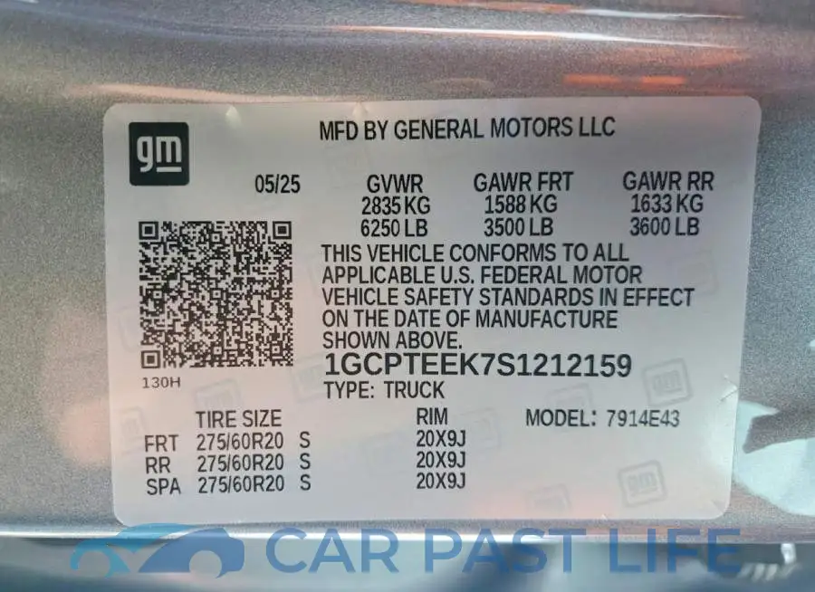 1GCPTEEK7S1212159# 13