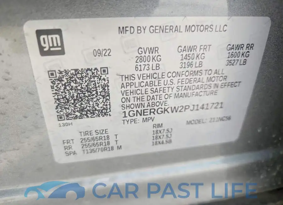 1GNERGKW2PJ141721# 14