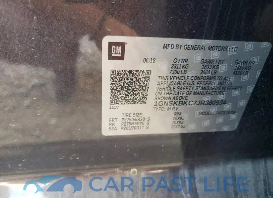 1GNSKBKC7JR380934# 13