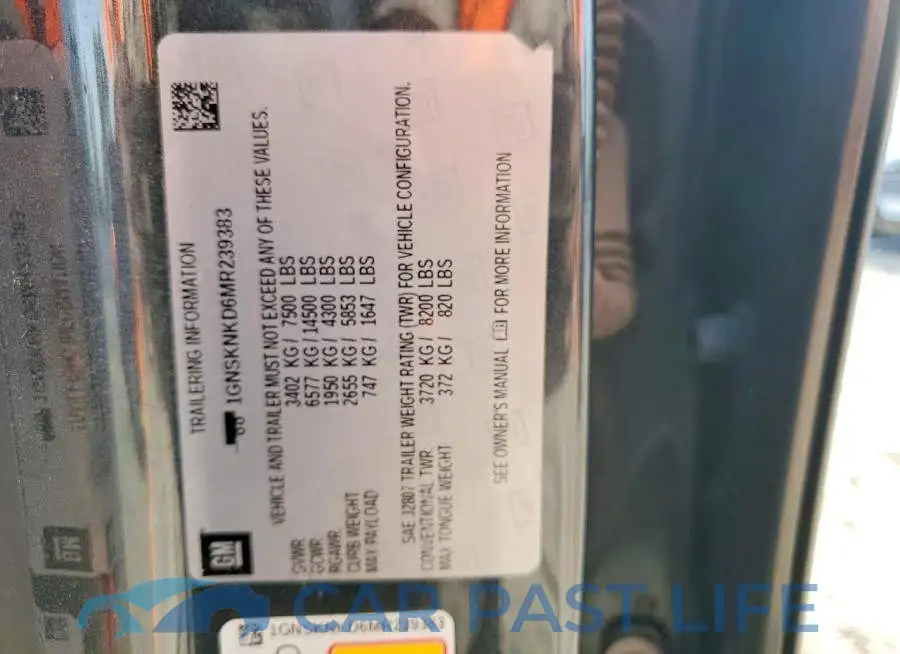 1GNSKNKD6MR239383# 13