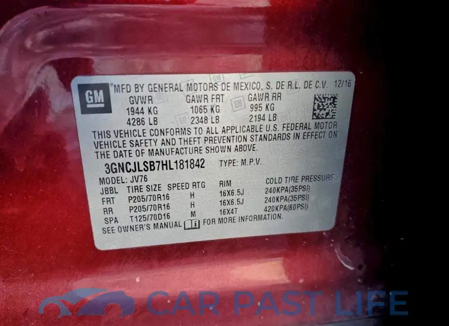 3GNCJLSB7HL181842# 13