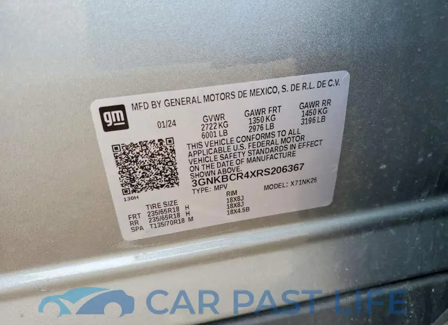 3GNKBCR4XRS206367# 14
