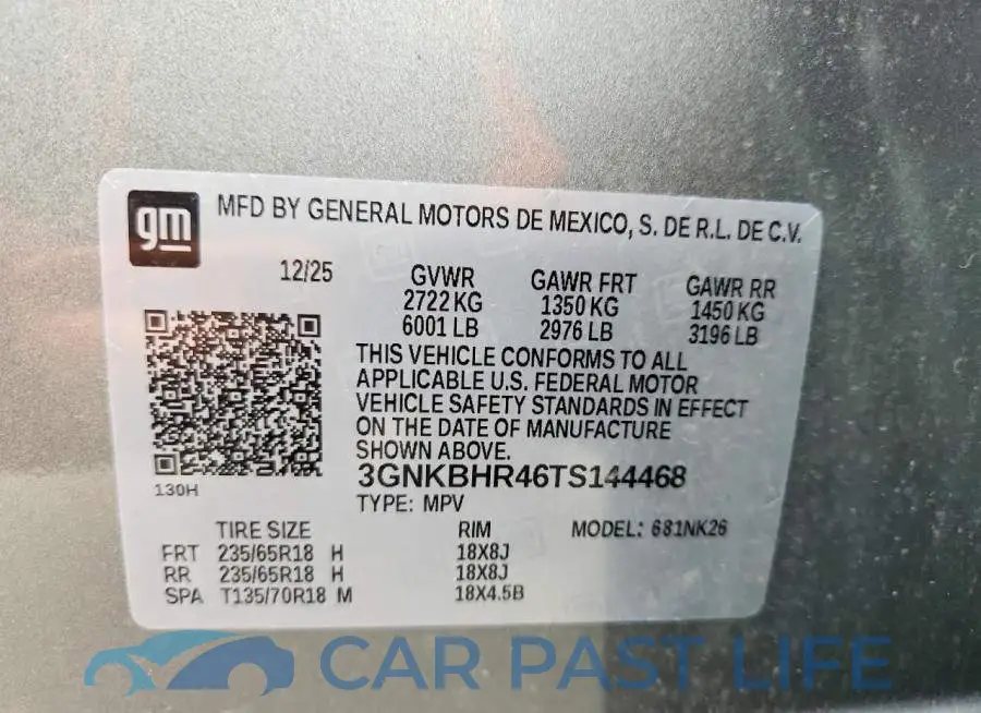 3GNKBHR46TS144468# 13