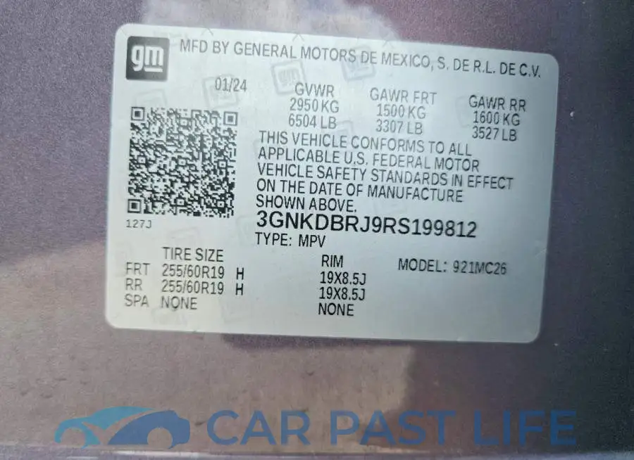 3GNKDBRJ9RS199812# 12