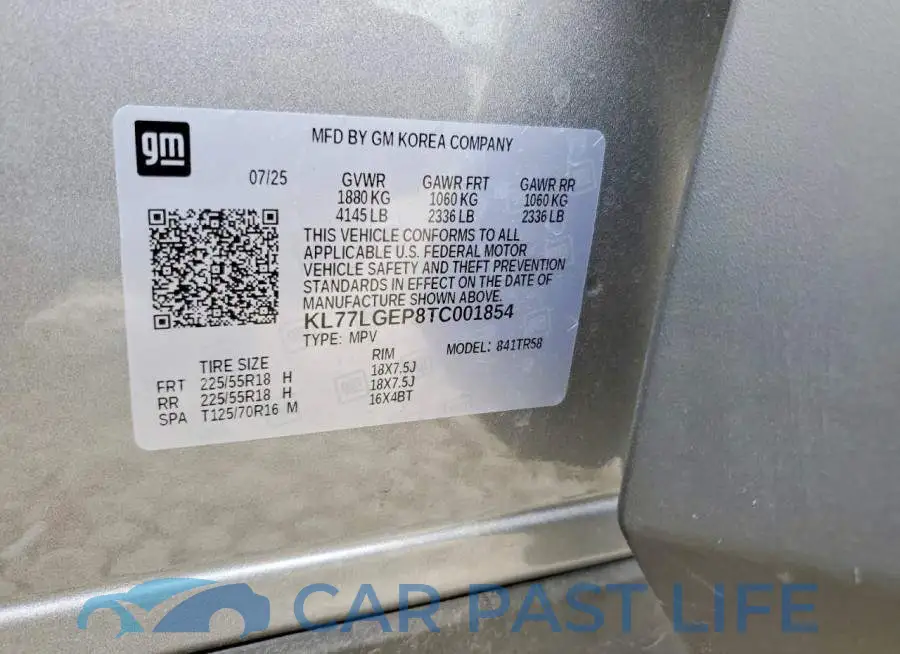 KL77LGEP8TC001854# 13