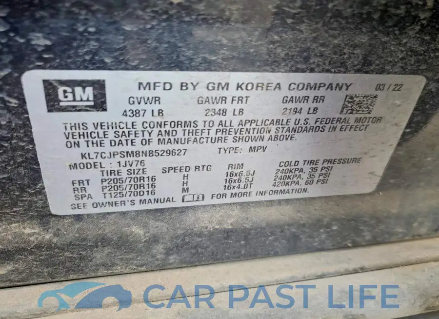 KL7CJPSM8NB529627# 13