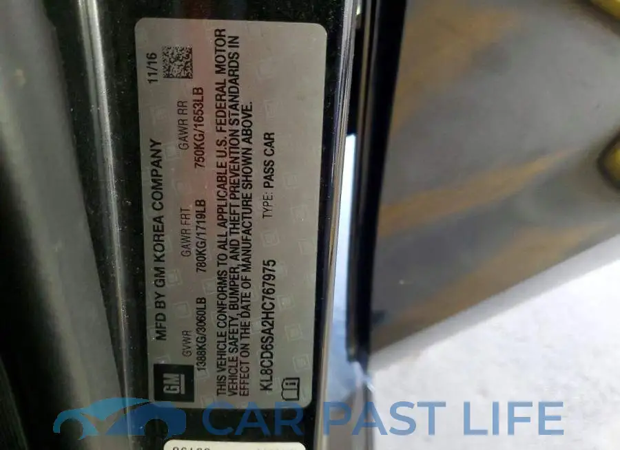 KL8CD6SA2HC767975# 12