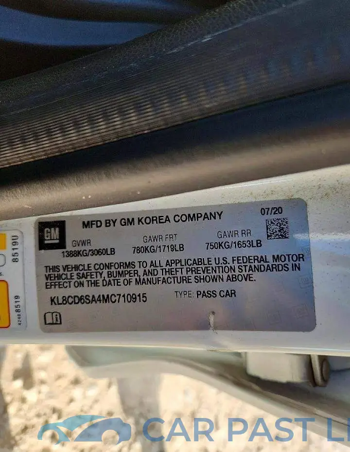 KL8CD6SA4MC710915# 12