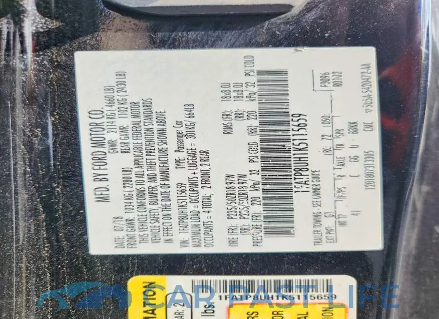 1FATP8UH1K5115659# 13