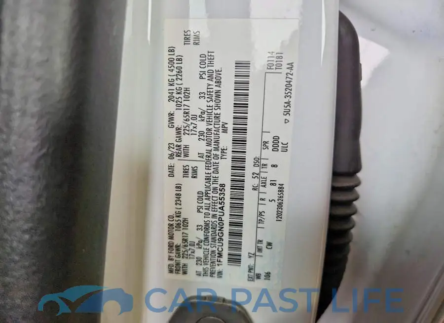 1FMCU9GN0PUA55358# 13