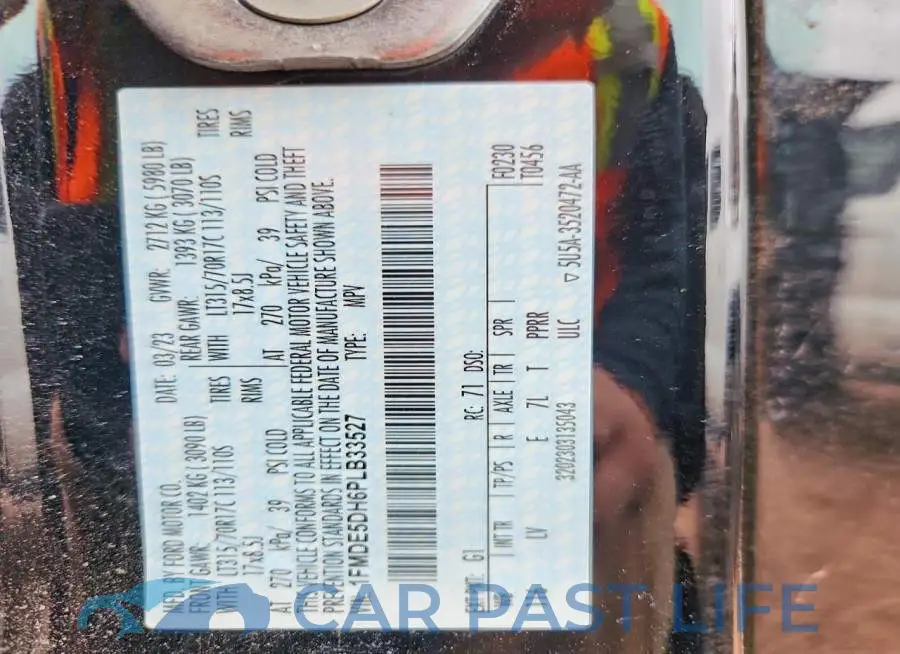 1FMDE5DH6PLB33527# 13